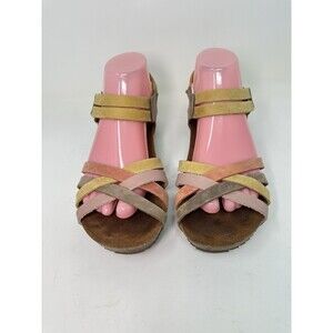 InterBios women leather Strapped Casual sandals 39colorful beach resort vaction